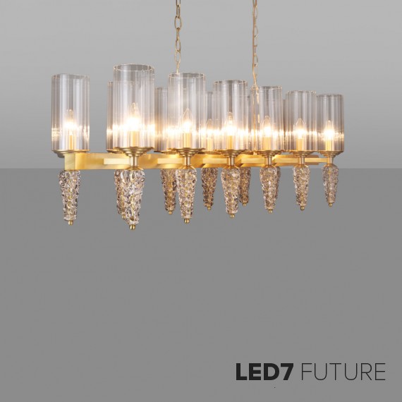 Ritz - Ice Rectangular Chandelier